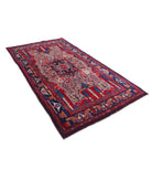 Hamadan 4'11'' X 9'0'' Hand-Knotted Wool Rug 4'11'' x 9'0'' (148 X 270) / Red / Blue