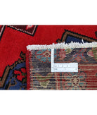 Hamadan 4'10'' X 9'0'' Hand-Knotted Wool Rug 4'10'' x 9'0'' (145 X 270) / Red / Blue