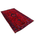 Hamadan 4'10'' X 8'9'' Hand-Knotted Wool Rug 4'10'' x 8'9'' (145 X 263) / Red / Pink