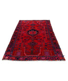 Hamadan 4'10'' X 8'9'' Hand-Knotted Wool Rug 4'10'' x 8'9'' (145 X 263) / Red / Pink