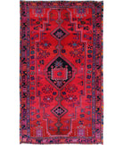 Hamadan 4'10'' X 8'9'' Hand-Knotted Wool Rug 4'10'' x 8'9'' (145 X 263) / Red / Pink