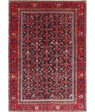 Hamadan 6'11'' X 9'11'' Hand-Knotted Wool Rug 6'11'' x 9'11'' (208 X 298) / Black / Red