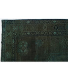 Overdye 7'0'' X 9'8'' Hand-Knotted Wool Rug 7'0'' x 9'8'' (210 X 290) / Green / Charcoal