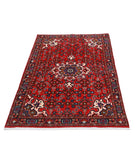 Hamadan 3'3'' X 5'0'' Hand-Knotted Wool Rug 3'3'' x 5'0'' (98 X 150) / Red / Black