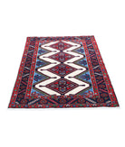 Hamadan 3'5'' X 4'9'' Hand-Knotted Wool Rug 3'5'' x 4'9'' (103 X 143) / Ivory / Blue