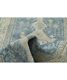 Vintage 3'5'' X 13'5'' Hand-Knotted Wool Rug 3'5'' x 13'5'' (103 X 403) / Blue / Ivory