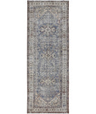 Vintage 3'7'' X 9'8'' Hand-Knotted Wool Rug 3'7'' x 9'8'' (108 X 290) / Taupe / Ivory