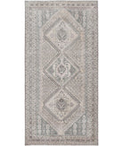 Vintage 4'10'' X 9'9'' Hand-Knotted Wool Rug 4'10'' x 9'9'' (145 X 293) / Ivory / Grey