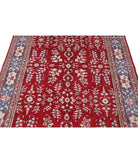 Hereke 5'0'' X 7'9'' Hand-Knotted Art Silk Rug 5'0'' x 7'9'' (150 X 233) / Red / Grey