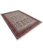 Hereke 7'1'' X 9'9'' Hand-Knotted Wool Rug 7'1'' x 9'9'' (213 X 293) / Ivory / Red