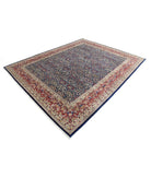 Hereke 8'0'' X 9'9'' Hand-Knotted Wool Rug 8'0'' x 9'9'' (240 X 293) / Blue / Red