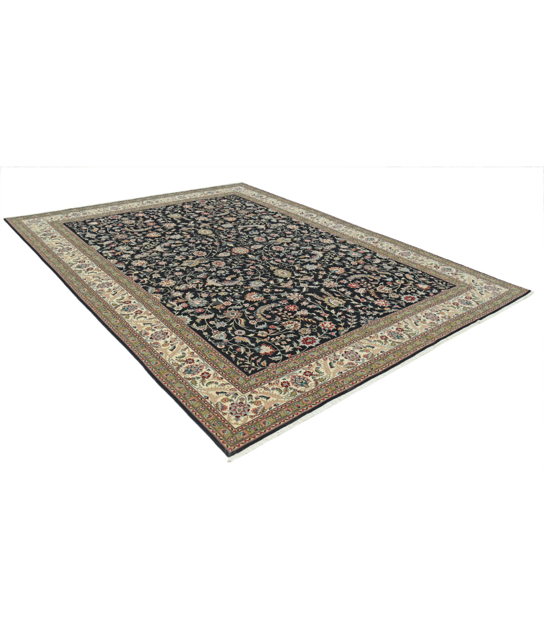 Heritage 9' 0" X 12' 0" Hand-Knotted Wool Rug 9' 0" X 12' 0" (274 X 366) / Black / Ivory