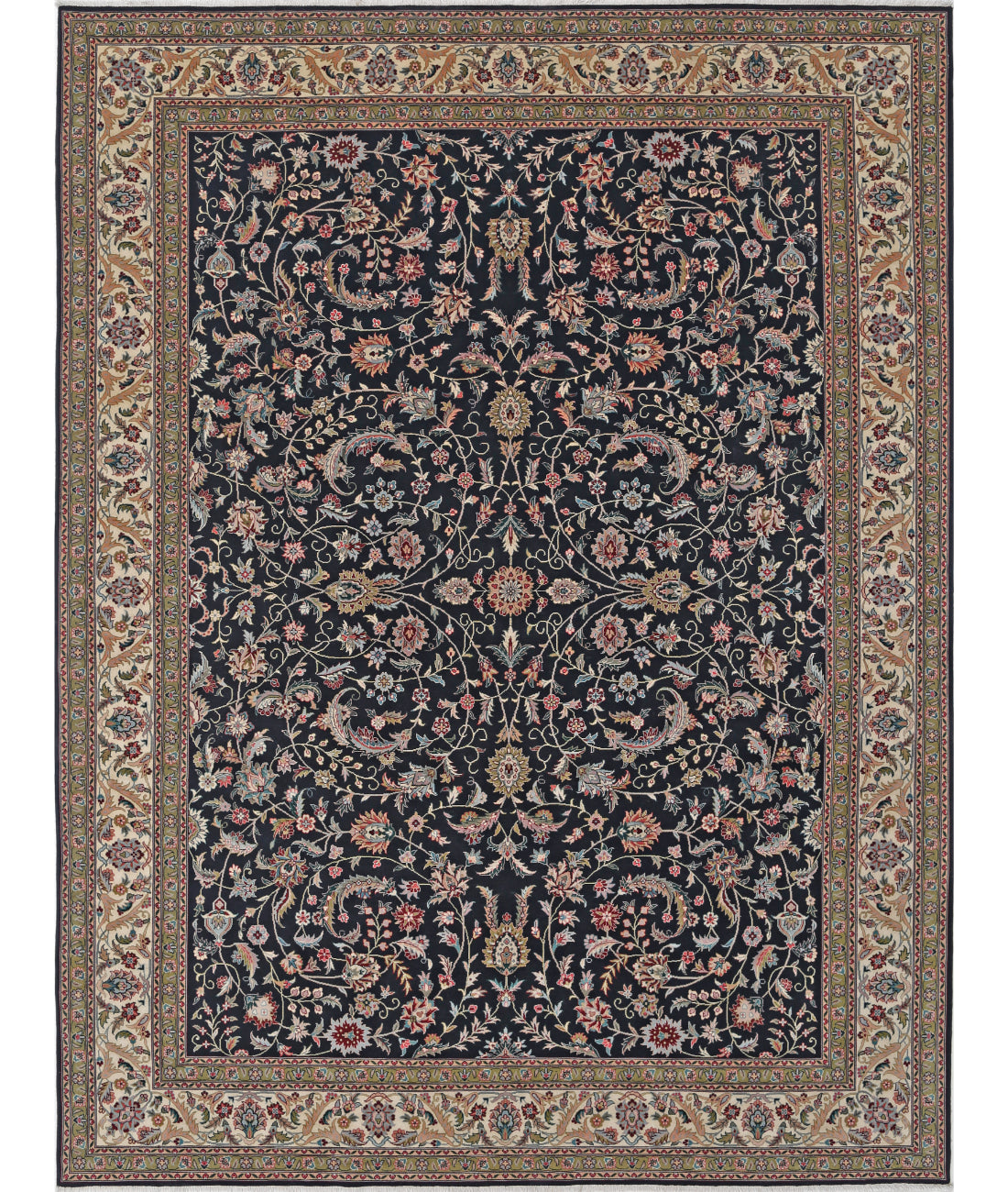 Heritage 9' 0" X 12' 0" Hand-Knotted Wool Rug 9' 0" X 12' 0" (274 X 366) / Black / Ivory