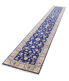 Heritage 2' 5" X 15' 9" Hand-Knotted Wool Rug 2' 5" X 15' 9" (74 X 480) / Blue / Ivory