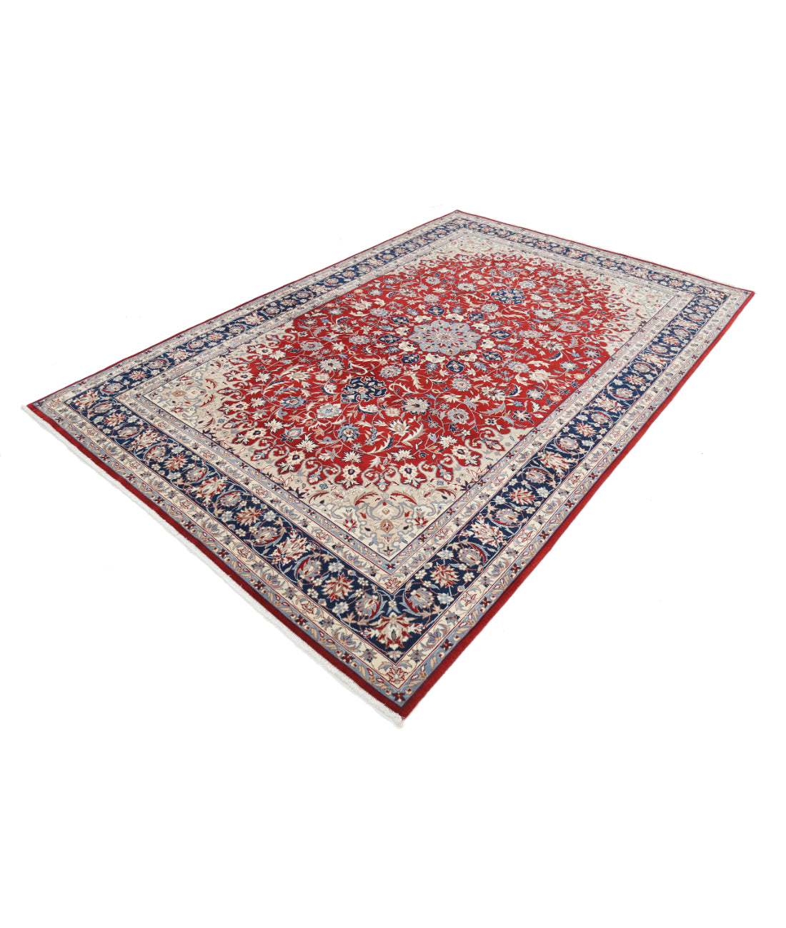 Heritage 6' 6" X 9' 10" Hand-Knotted Wool Rug 6' 6" X 9' 10" (198 X 300) / Red / Blue