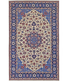 Heritage 4' 11" X 7' 10" Hand-Knotted Wool Rug 4' 11" X 7' 10" (150 X 239) / Ivory / Blue