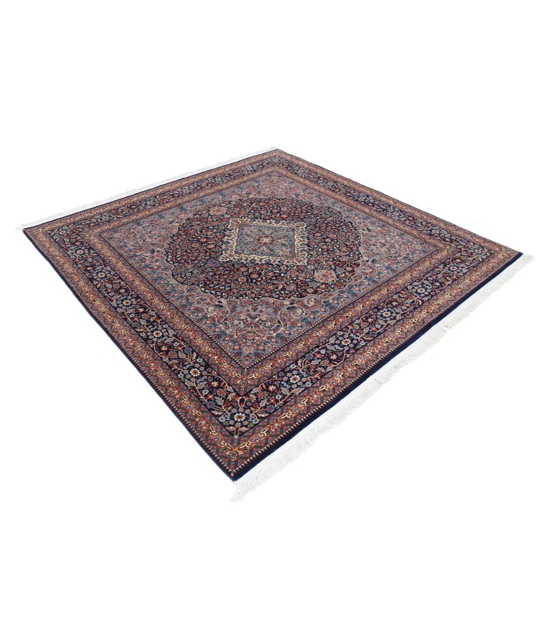 Heritage 6' 10" X 6' 10" Hand-Knotted Wool Rug 6' 10" X 6' 10" (208 X 208) / Blue / Blue