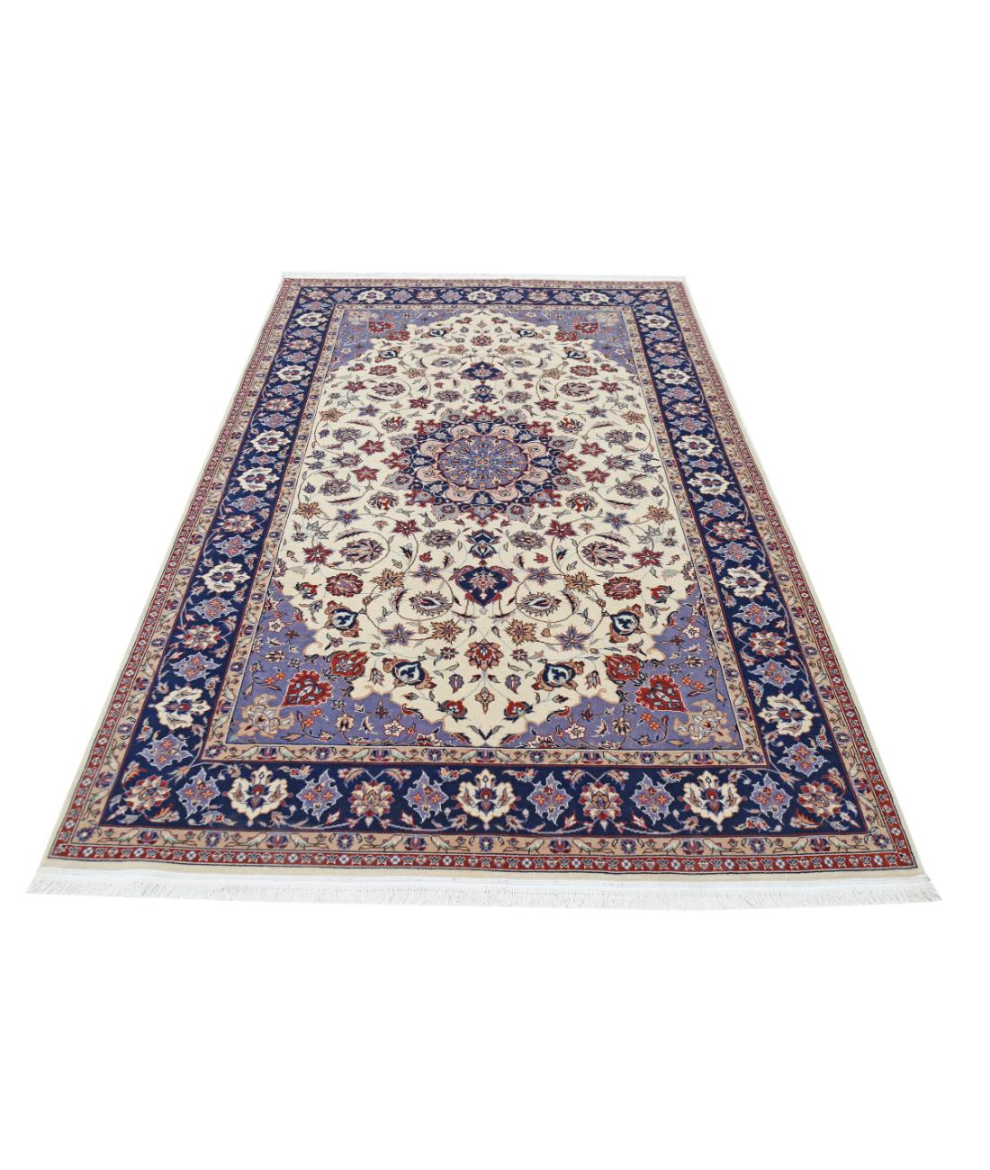 Heritage 4' 11" X 8' 0" Hand-Knotted Wool Rug 4' 11" X 8' 0" (150 X 244) / Ivory / Blue