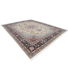 Heritage 11' 11" X 14' 10" Hand-Knotted Wool Rug 11' 11" X 14' 10" (363 X 452) / Ivory / Blue