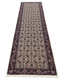 Heritage 2' 6" X 9' 11" Hand-Knotted Wool Rug 2' 6" X 9' 11" (76 X 302) / Ivory / Blue