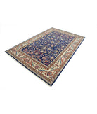 Heritage 6' 0" X 8' 11" Hand-Knotted Wool Rug 6' 0" X 8' 11" (183 X 272) / Blue / Ivory