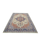 Heritage 6' 0" X 8' 11" Hand-Knotted Wool Rug 6' 0" X 8' 11" (183 X 272) / Ivory / Blue