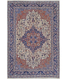 Heritage 6' 0" X 8' 11" Hand-Knotted Wool Rug 6' 0" X 8' 11" (183 X 272) / Ivory / Blue