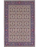 Heritage 4' 0" X 5' 10" Hand-Knotted Wool Rug 4' 0" X 5' 10" (122 X 178) / Ivory / Blue