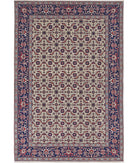 Heritage 4' 0" X 5' 10" Hand-Knotted Wool Rug 4' 0" X 5' 10" (122 X 178) / Ivory / Blue