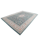 Heritage 9' 10" X 14' 0" Hand-Knotted Wool Rug 9' 10" X 14' 0" (300 X 427) / Green / Ivory