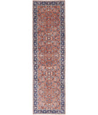 Heritage 2' 8" X 10' 0" Hand-Knotted Wool Rug 2' 8" X 10' 0" (81 X 305) / Brown / Blue