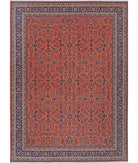 Heritage 8' 3" X 11' 5" Hand-Knotted Wool Rug 8' 3" X 11' 5" (251 X 348) / Pink / Blue