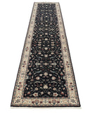 Heritage 2' 6" X 11' 10" Hand-Knotted Wool Rug 2' 6" X 11' 10" (76 X 361) / Black / Ivory