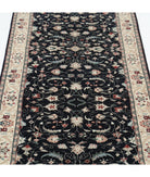 Heritage 2' 6" X 11' 10" Hand-Knotted Wool Rug 2' 6" X 11' 10" (76 X 361) / Black / Ivory