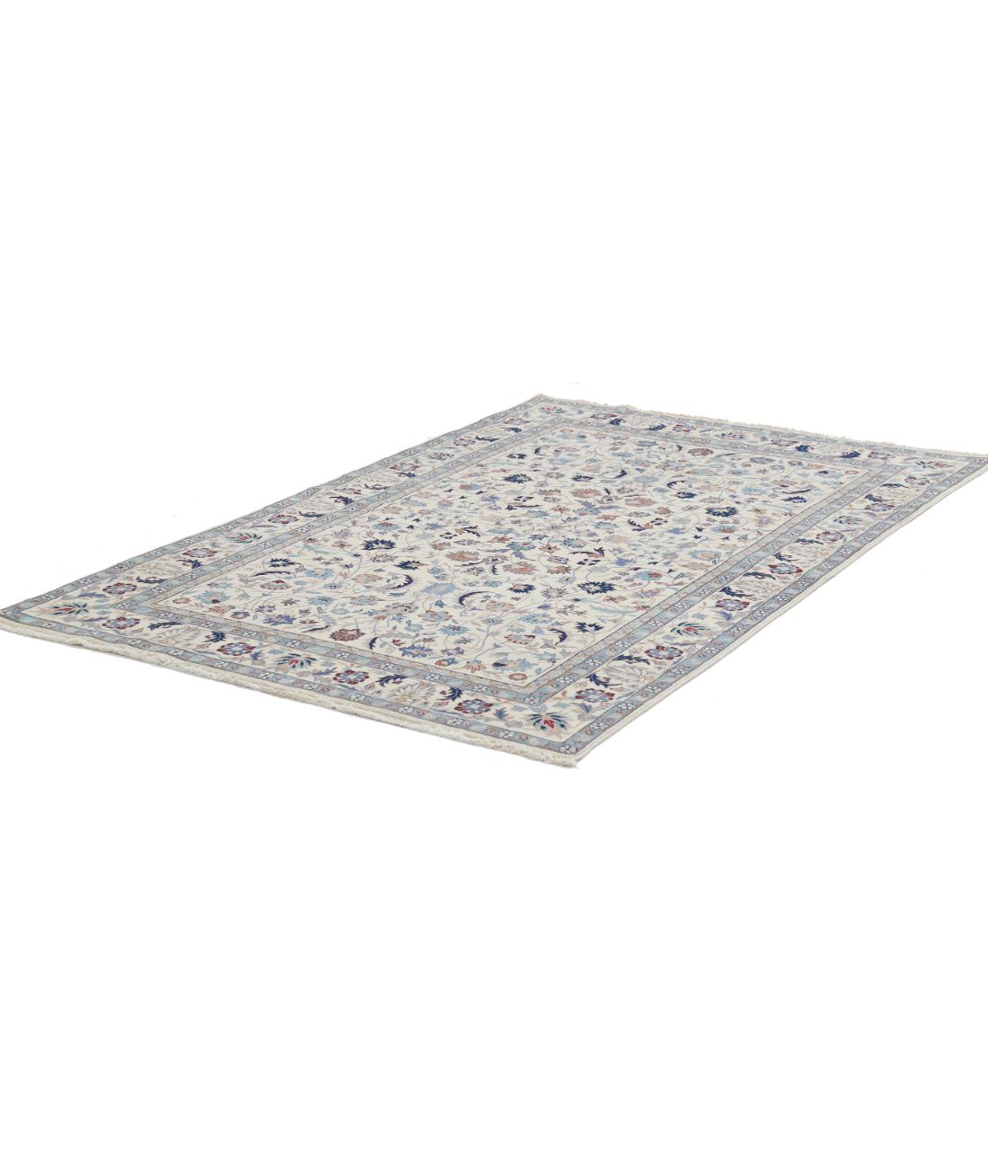 Heritage 4' 11" X 8' 0" Hand-Knotted Wool Rug 4' 11" X 8' 0" (150 X 244) / Ivory / Blue