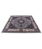 Heritage 6' 7" X 6' 10" Hand-Knotted Wool Rug 6' 7" X 6' 10" (201 X 208) / Blue / Ivory