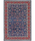 Heritage 6' 0" X 9' 1" Hand-Knotted Wool Rug 6' 0" X 9' 1" (183 X 277) / Blue / Red