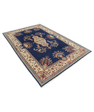 Heritage 5' 11" X 8' 11" Hand-Knotted Wool Rug 5' 11" X 8' 11" (180 X 272) / Blue / Ivory