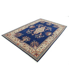 Heritage 5' 11" X 8' 11" Hand-Knotted Wool Rug 5' 11" X 8' 11" (180 X 272) / Blue / Ivory