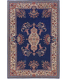 Heritage 5' 11" X 8' 11" Hand-Knotted Wool Rug 5' 11" X 8' 11" (180 X 272) / Blue / Ivory