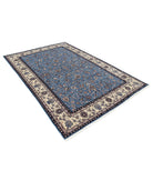 Heritage 6' 1" X 9' 1" Hand-Knotted Wool Rug 6' 1" X 9' 1" (185 X 277) / Blue / Ivory