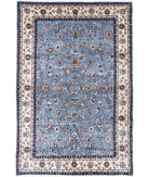 Heritage 6' 1" X 9' 1" Hand-Knotted Wool Rug 6' 1" X 9' 1" (185 X 277) / Blue / Ivory