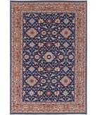 Heritage 6' 0" X 9' 0" Hand-Knotted Wool Rug 6' 0" X 9' 0" (183 X 274) / Blue / Tan