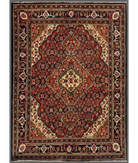 Hand Knotted Heritage Wool Rug 3' 5" X 4' 8" 3' 5" X 4' 8" (104 X 142) / Red / Blue