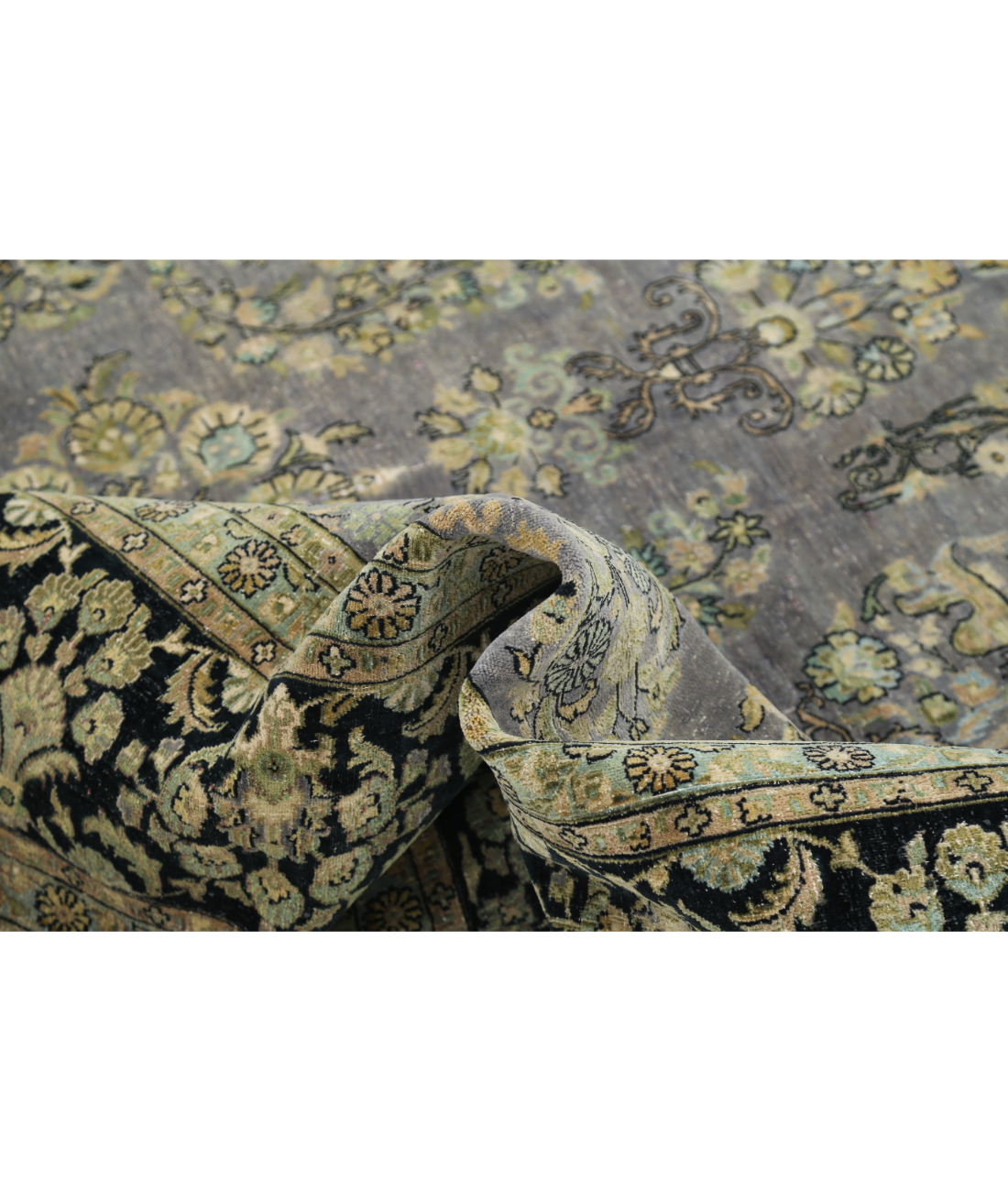 Heritage 8'8'' X 11'6'' Hand-Knotted Wool Rug 8'8'' x 11'6'' (263 X 358) / Grey / Black