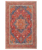 Hand Knotted Heriz Wool Rug 12' 0" X 18' 0" 12' 0" X 18' 0" (366 X 549) / Red / Blue