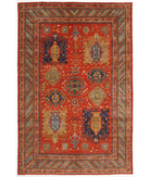 Hand Knotted Nomadic Caucasian Humna Wool Rug - 9'6'' x 14'0'' 9' 6" X 14' 0" ( 290 X 427 ) / Rust / Multi