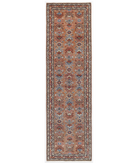 Hand Knotted Humna Wool Rug 3' 0" X 10' 6" 3' 0" X 10' 6" (91 X 320) / Taupe / Ivory