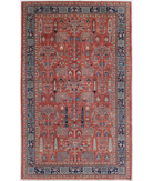 Hand Knotted Humna Wool Rug 8' 1" X 13' 2" 8' 1" X 13' 2" (246 X 401) / Red / Blue