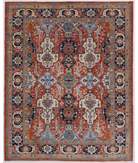 Hand Knotted Humna Wool Rug 8' 0" X 9' 11" 8' 0" X 9' 11" (244 X 302) / Red / Blue